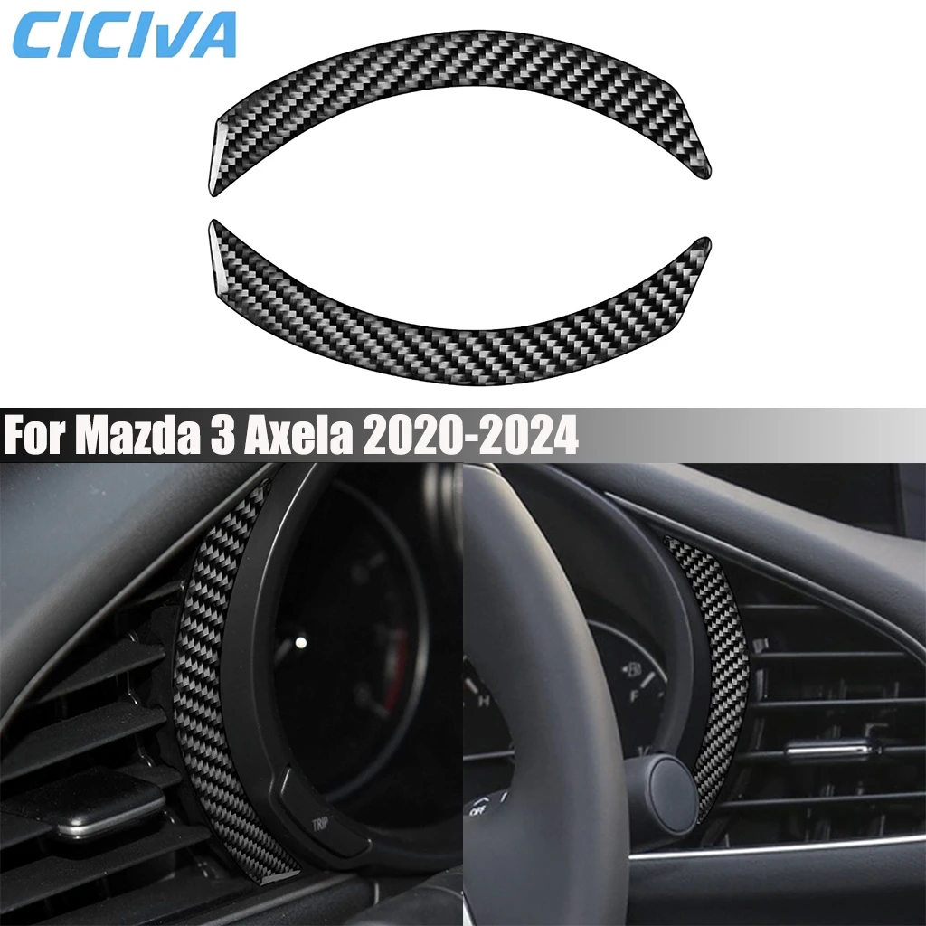 

Carbon Fiber Car Accessories Dashboard Speedometer Decorative Interior Cover Modified Trim Sticker For Mazda 3 Axela 2020-2024
