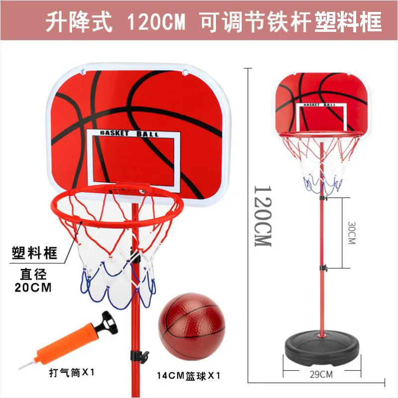 Cesta de basquete interna para crianças, cesta de bola azul móvel para meninos e meninas
