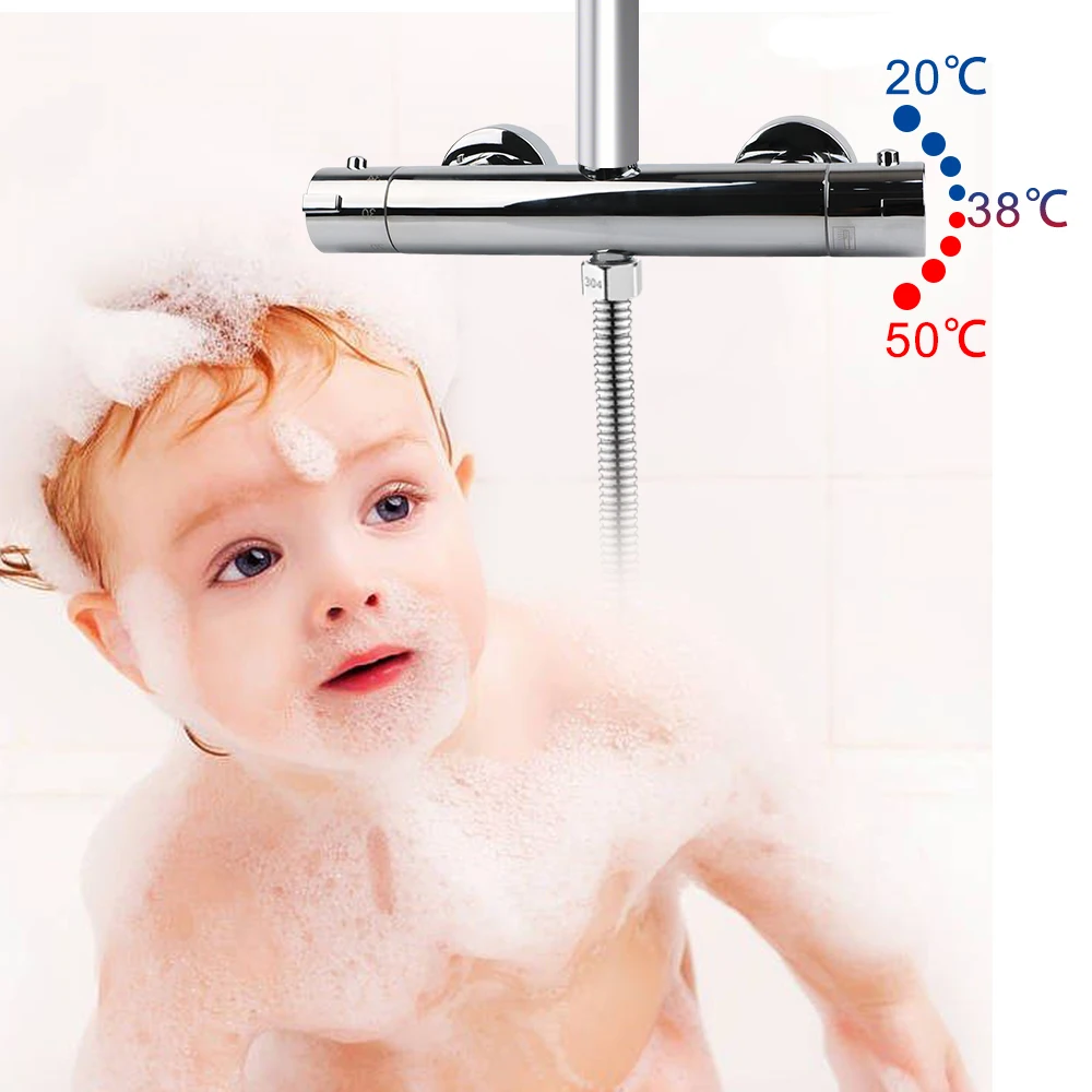 Inelligent Bathtub Mixer Valvola Termostatica New Arrival High Quality Shower Faucet Thermostatic Mixer Valve Bathroom