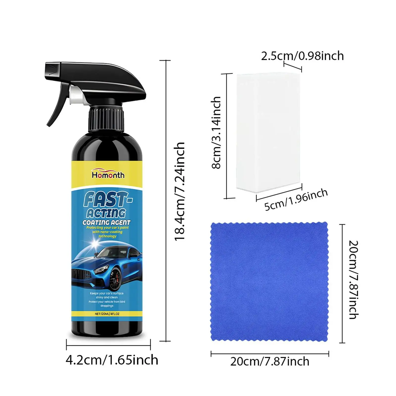 طقم إسفنجة مناشف من الألياف الدقيقة لطلاء سيراميك السيارة للعناية الخارجية