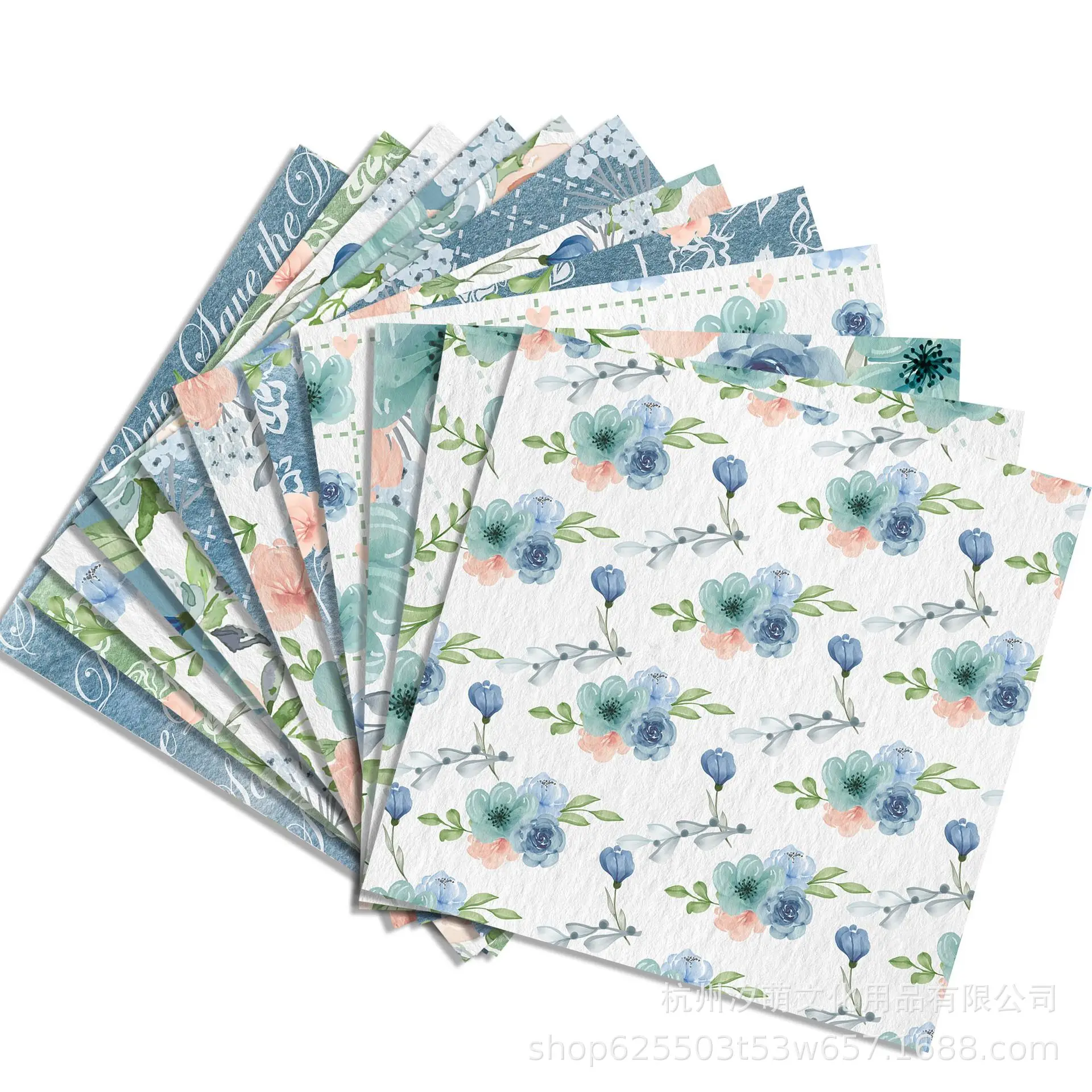 24 Sheets,11.8-in Wide Watercolor Blue Rose Color Paper,Colored Paper Scrapbook Cards,Making Background Paper Material colorful