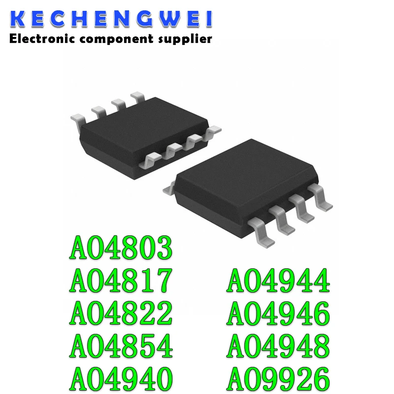 (10piece)100% New AO4803 AO4817 AO4822 AO4854 AO4940 AO4944 AO4946 AO4948 AO9926 SOP-8 MOS FET Chipset IC