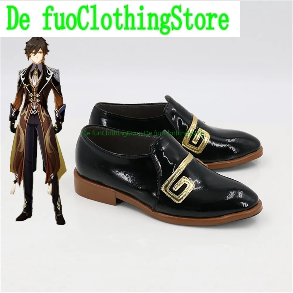 

Genshin Impact Zhong Li Cosplay Shoes Boots Game Anime Halloween DefuoClothing Shoes Store