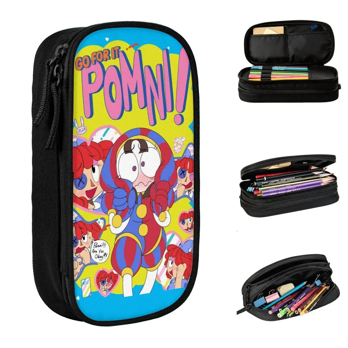 

The Amazing Digital Circus Pencil Case Lovely Pen Bag Student Large Storage Office Gifts Pencil Pouch