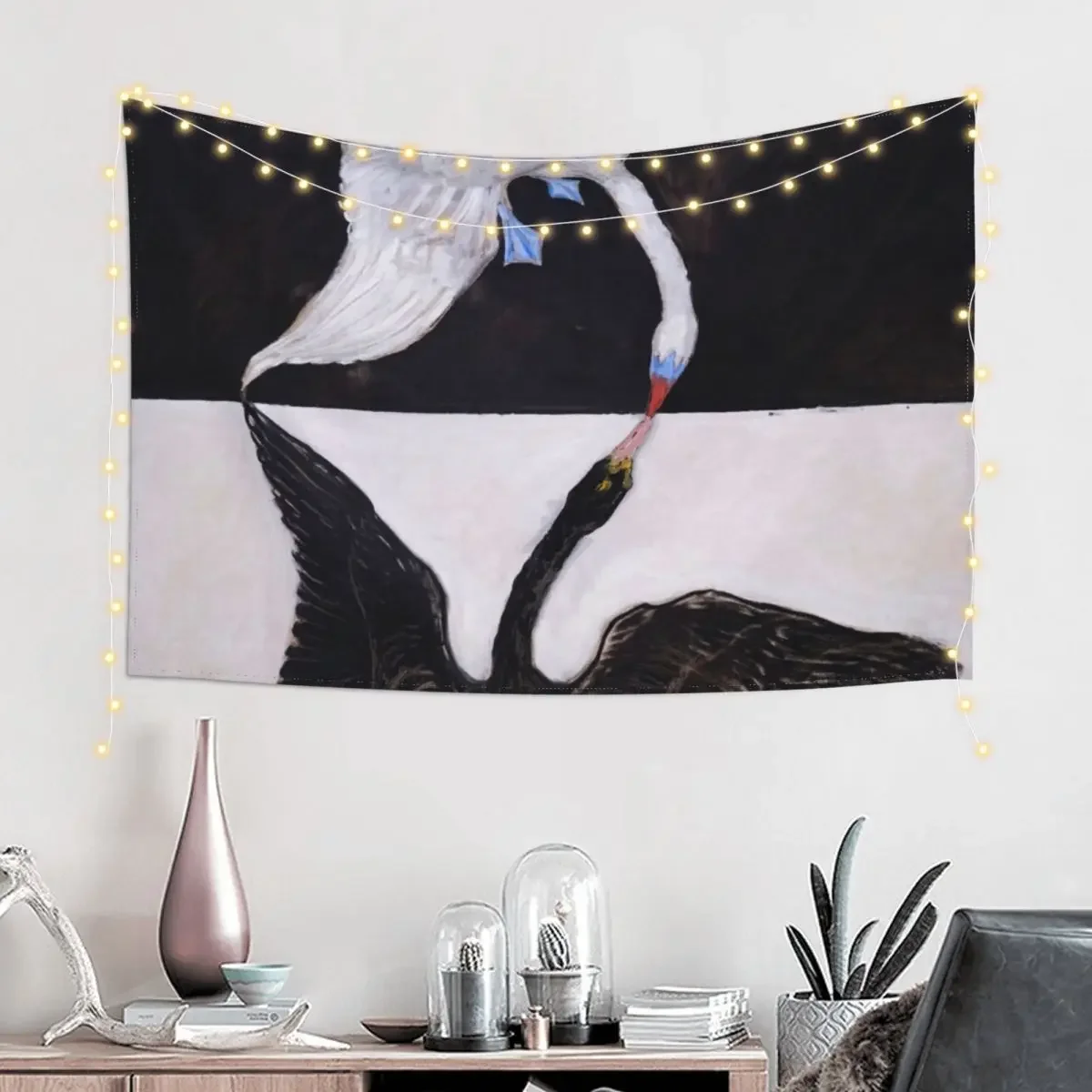 Hilma af Klint The Swan, No. 01, Group IX-SUW Tapestry Wallpaper Home Decoration Accessories Aesthetic Decoration Tapestry