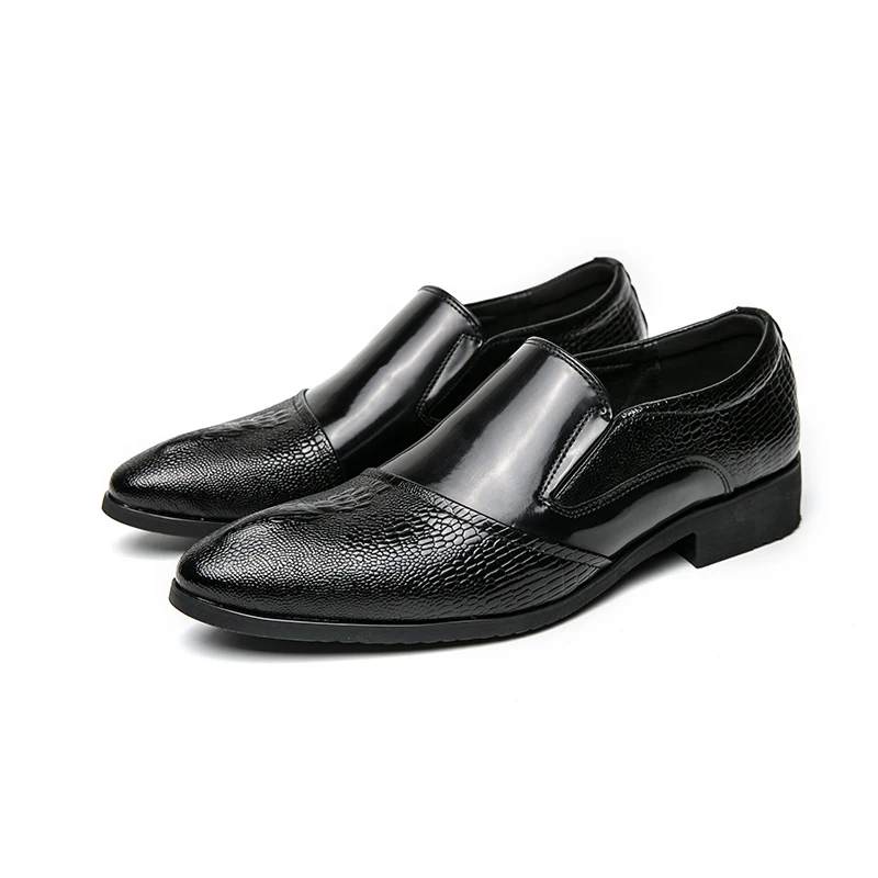 

Slip-on Office Man Casual Shoes Adults Simple Loafers Plus Size Thick-soled Leather Shoes Men Business Flats Moccasins