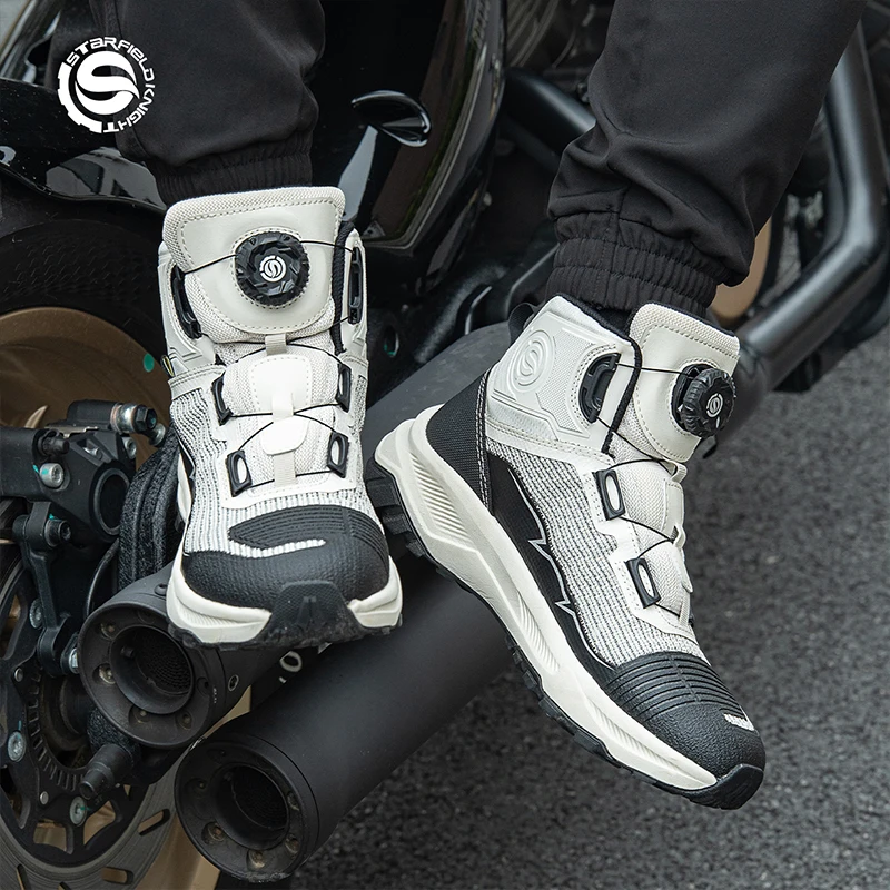 SFK 2026 Newest Motorcycle Protective Boots Summer Mesh Breathable Non-slip Knob Adjustment Riding Equipment Protection Shoes