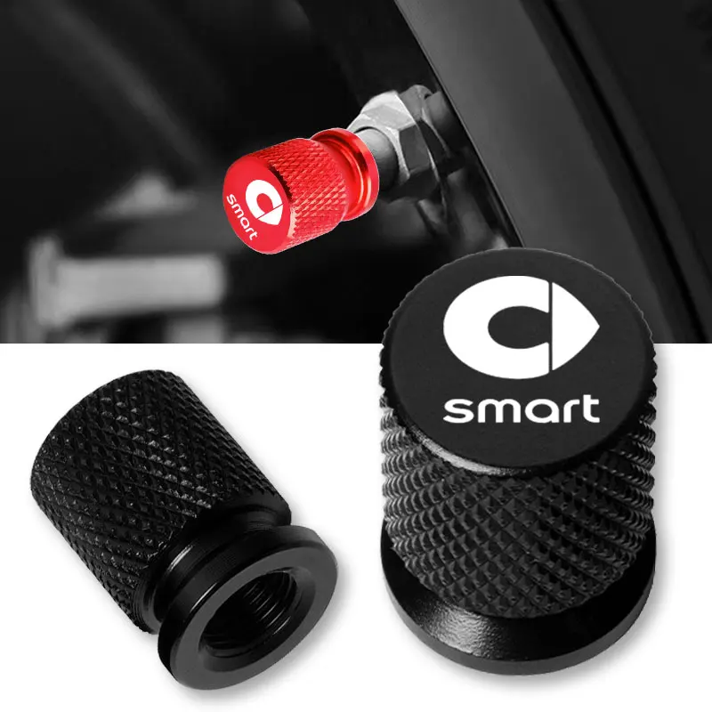 Car Wheel Tire Valve Caps Tyre Rim Stem Covers For Smart Fortwo Forfour 451 453 450 452 454 Roadster Coupe Crossblade Cabrio