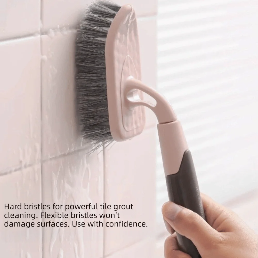 Durable Long Handled Cleaning Brush Multifunctional Floor Gap Stain Removal Brush Stiff Bristle Stiff Bristle Brush Bathroom Use