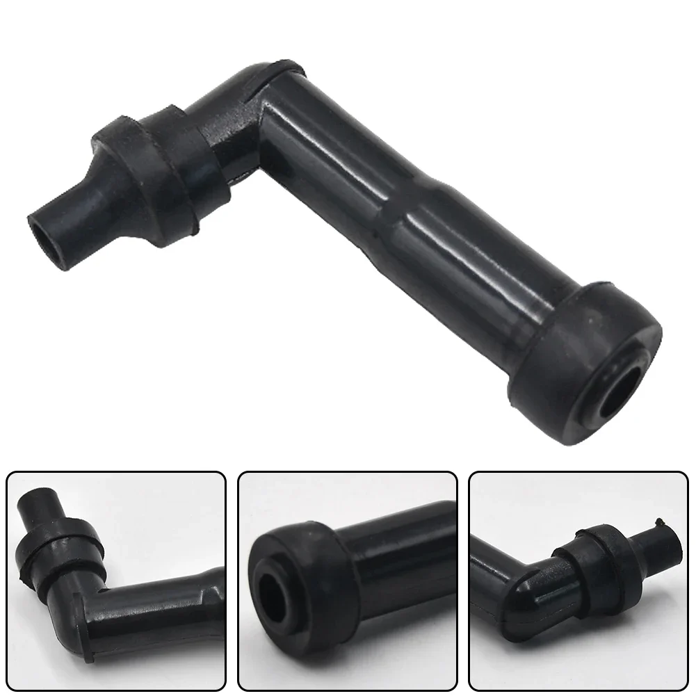 1/2Pcs Black 102 Degree Motorcycle Ignition Spark Plug Cap Resistor Cover for 10mm/12mm Threaded Motorbike Parts Universal
