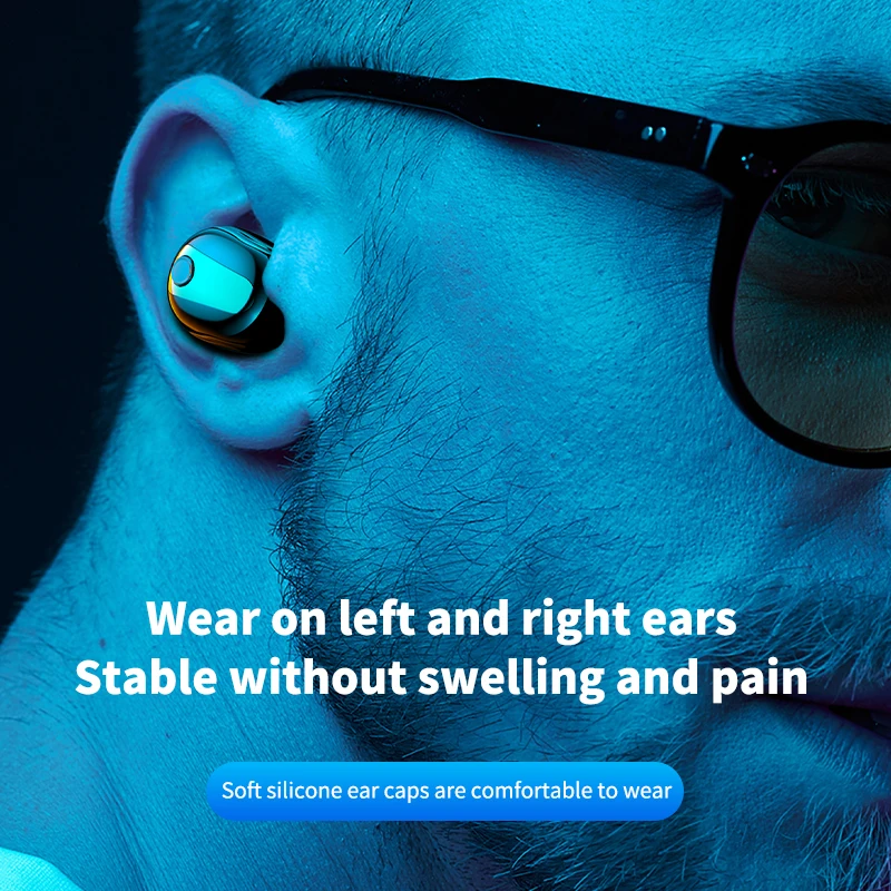 سماعات بلوتوث لاسلكية S9 داخل الأذن سماعات بلوتوث رياضية صغيرة جدًا غير مرئية ذات أذن واحدة مع بطارية طويلة #4