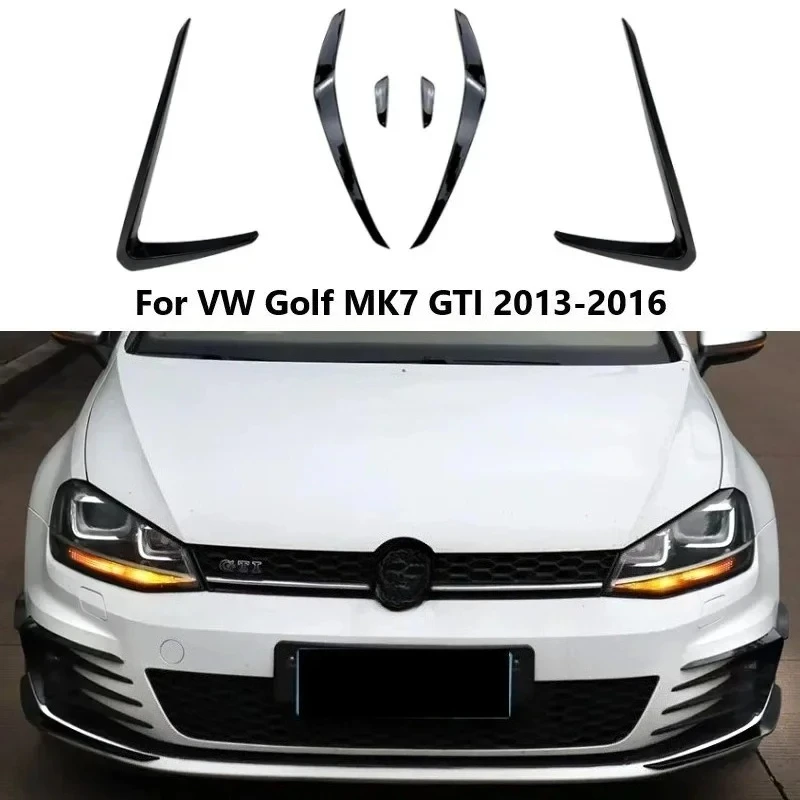 

Автомобильный передний боковой ветровой нож для VW Volkswagen Golf MK7 GTI 2013-2016, крышка сплиттера противотуманных фар, внешние автомобильные аксессуары, вторичный рынок