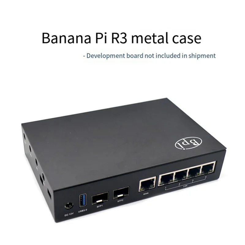 

AU61-1 PCS Multifunction Development Board Protective Case Black Metal For Banana Pi Banana Pi R3 BPI-R3