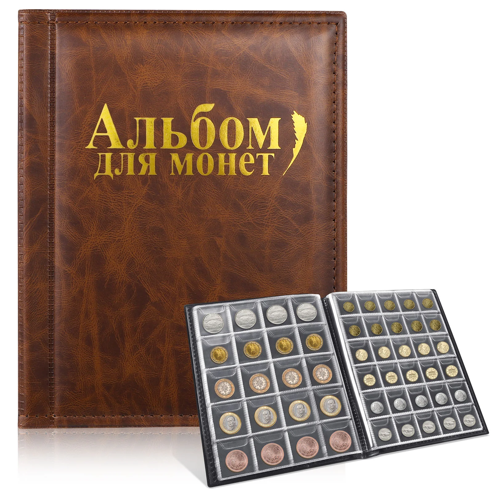 

Coin Collection Holder Album Book Collecting Holders for Kids Collectors Supplies Photobook