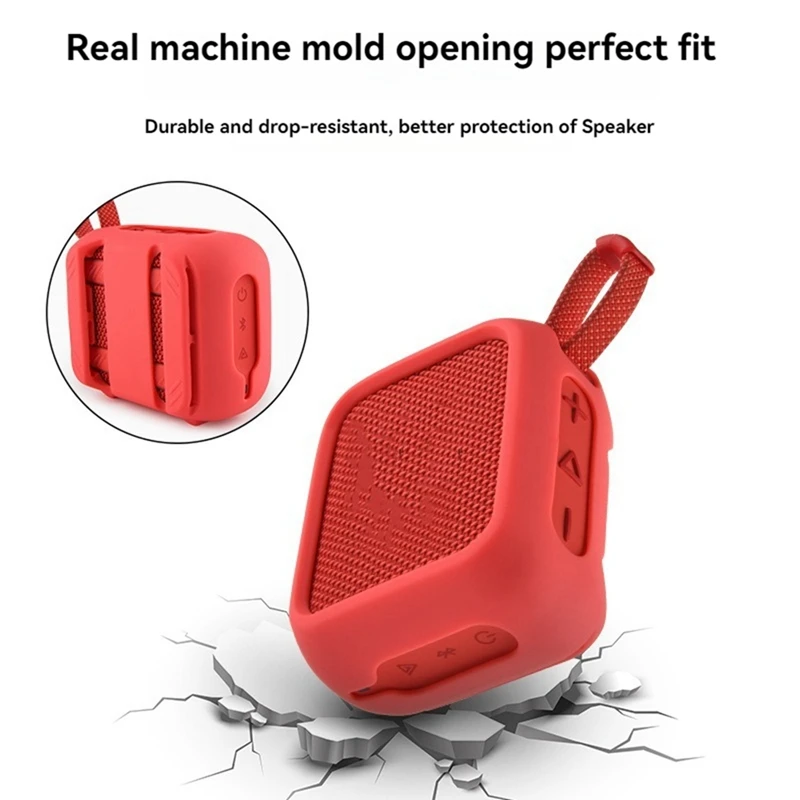 Txesign Portable Silicone Case For JBL Go 4 Protective Cover, Travel Carrying Pouch With Speaker Mount Strap