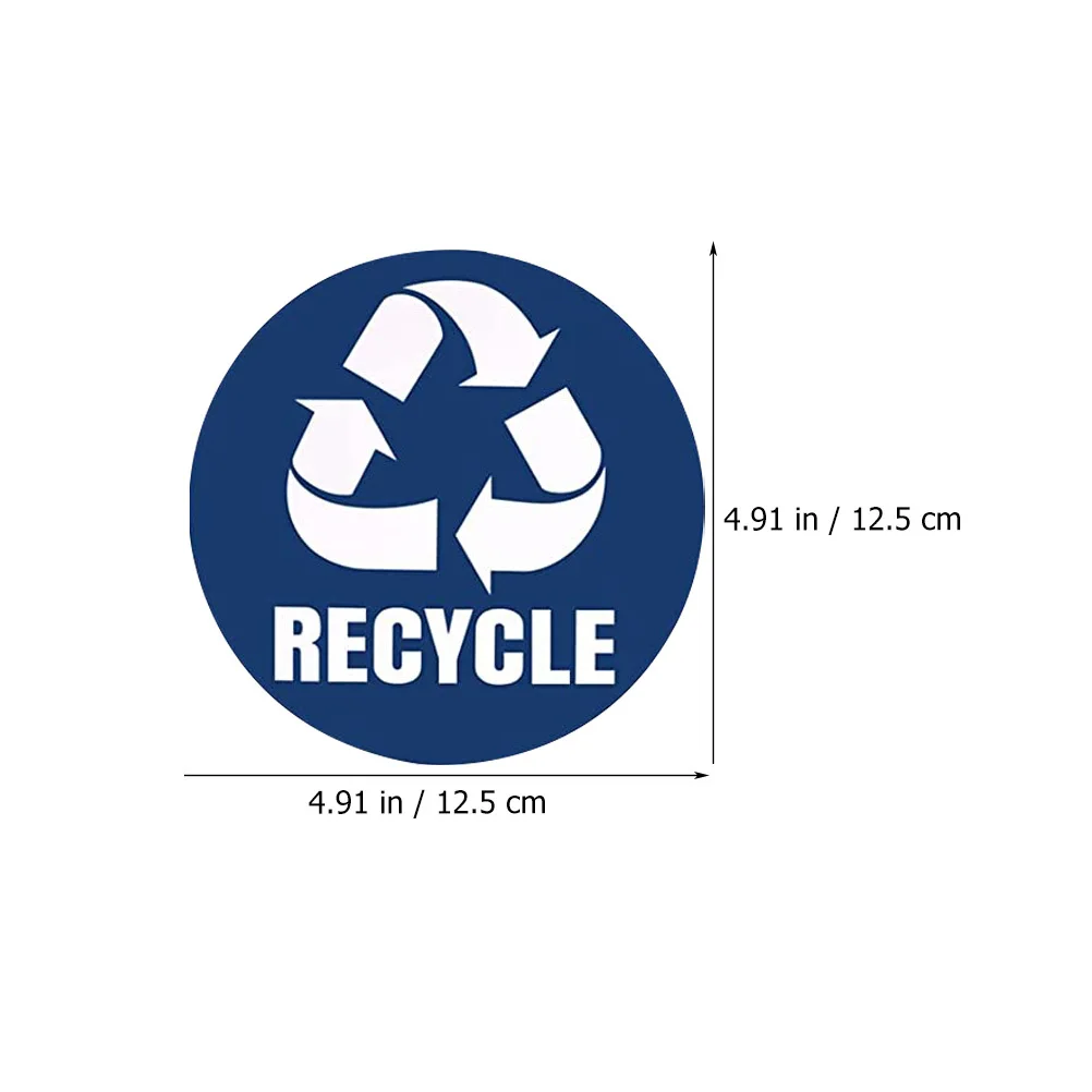 1 Set Pvc Trash Recycling Sticker Waterproof Self-Adhesive Garbage Classification Label For Waste Bin Stainless Steel Can Glass