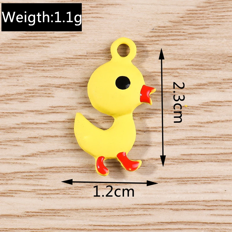 Tusember 10 Stück Tier-Anhänger, niedlicher Emaille-Frosch, Ente, Elefant, Pinguin, Charms für Schmuckherstellung, Ohrringe, Halskette, Zubehör – Detail 25