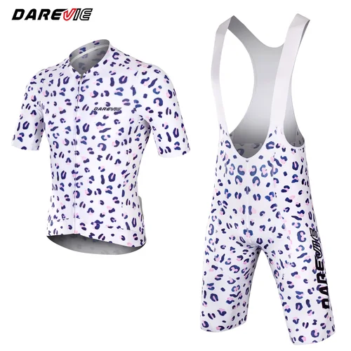 DAREVIE Jersey de ciclismo antideslizante que absorbe la humedad, camiseta de ciclismo de nivel profesional para hombre, conjunto de ropa de ciclismo suave y ligera de malla cómoda