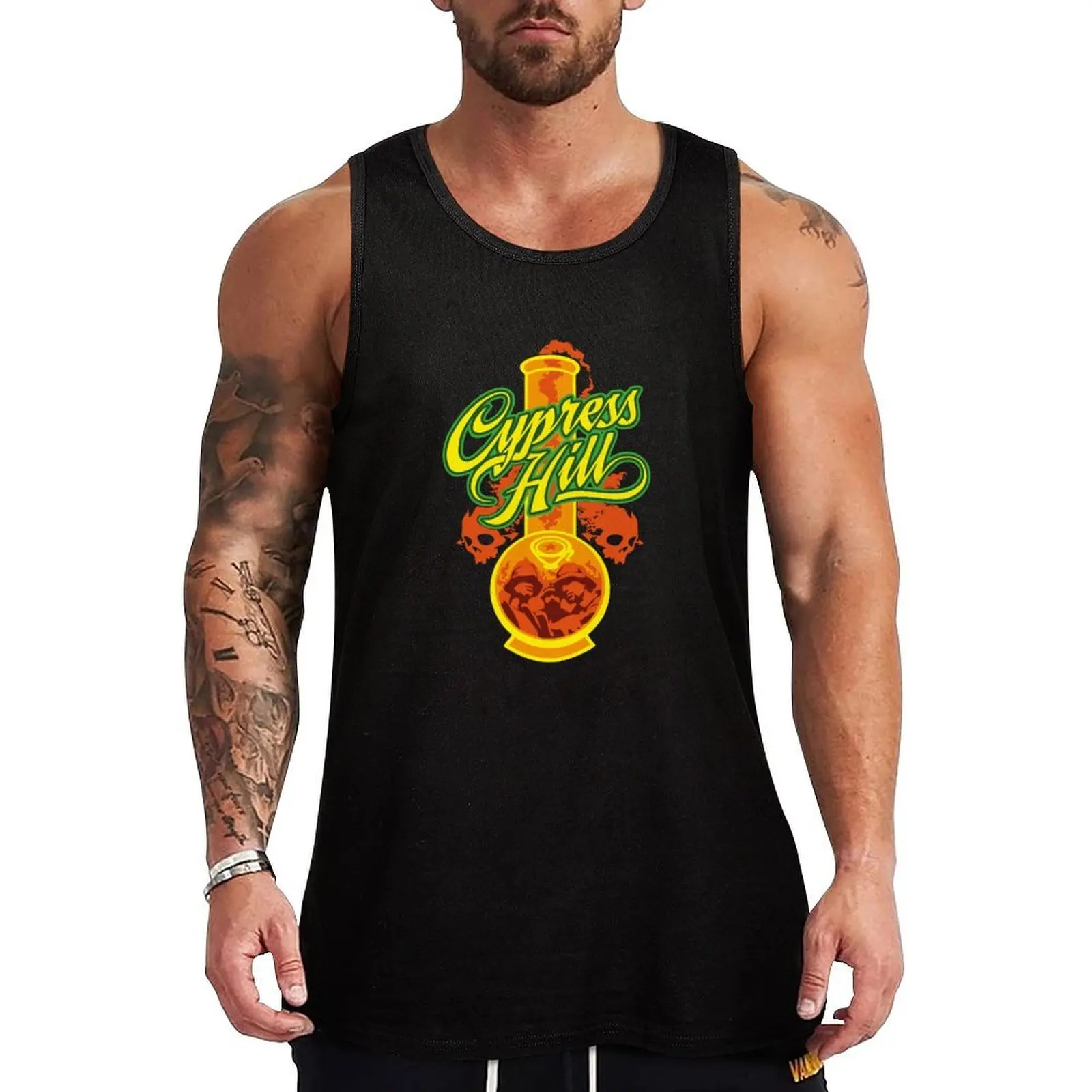 

The Orange Glass Tank Top gym clothing mens designer clothes sports vest Top