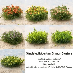 5 Stks/partij Grassencluster Voor Modeltreinen Modelspoortafereel Lay-Out Gras Diorama 1/35 Schaal Miniatuur Gras Cluster Tuft Bloem