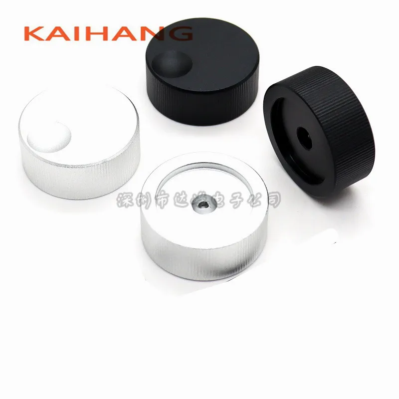 2PCS 32*13mm Stripe sandblasting Aluminum alloy knob Cap machine volume adjustment cap Potentiometer knob circular hole 6MM