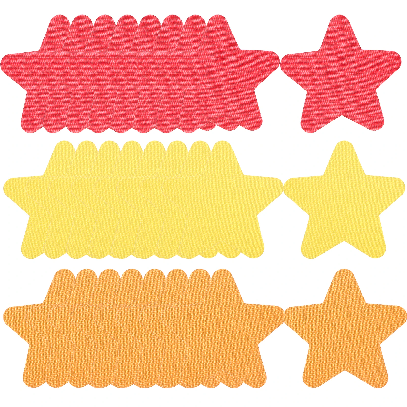 

50pcs Colored Puzzle Game Carpet Markers Classroom Supplies Safe Kids Playthings Star Shape Random Colors Rug Stickers