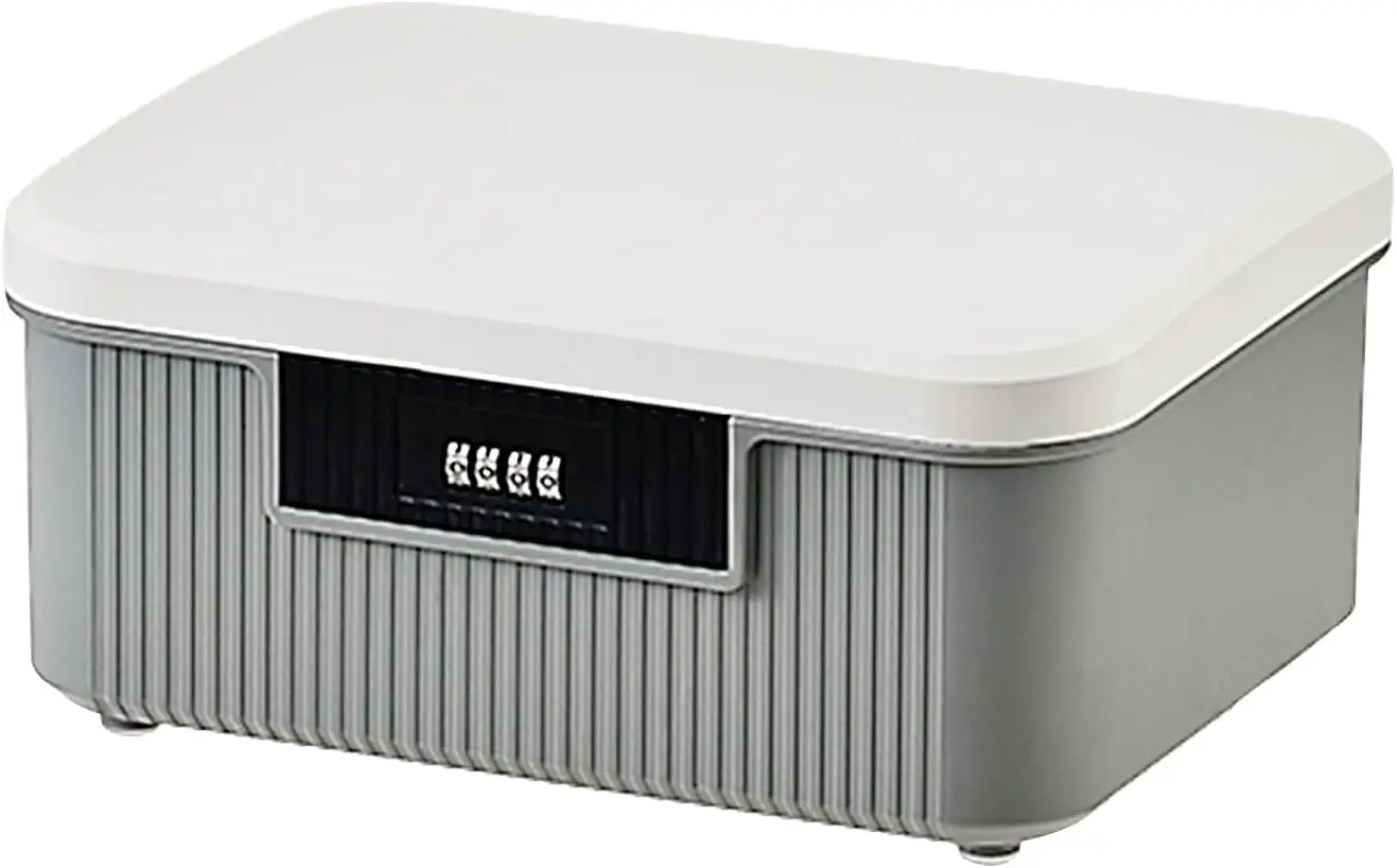 

Lockable Storage Container Bin, 2.3 Gallon Capacity Organizer Box with Combination Lock, Heavy Duty