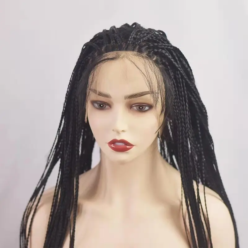 

Wigs African Dreadlocks Lace Front Dreadlocks Popular Black Braids Long Straight Hair Three-strand Braids Natural Style