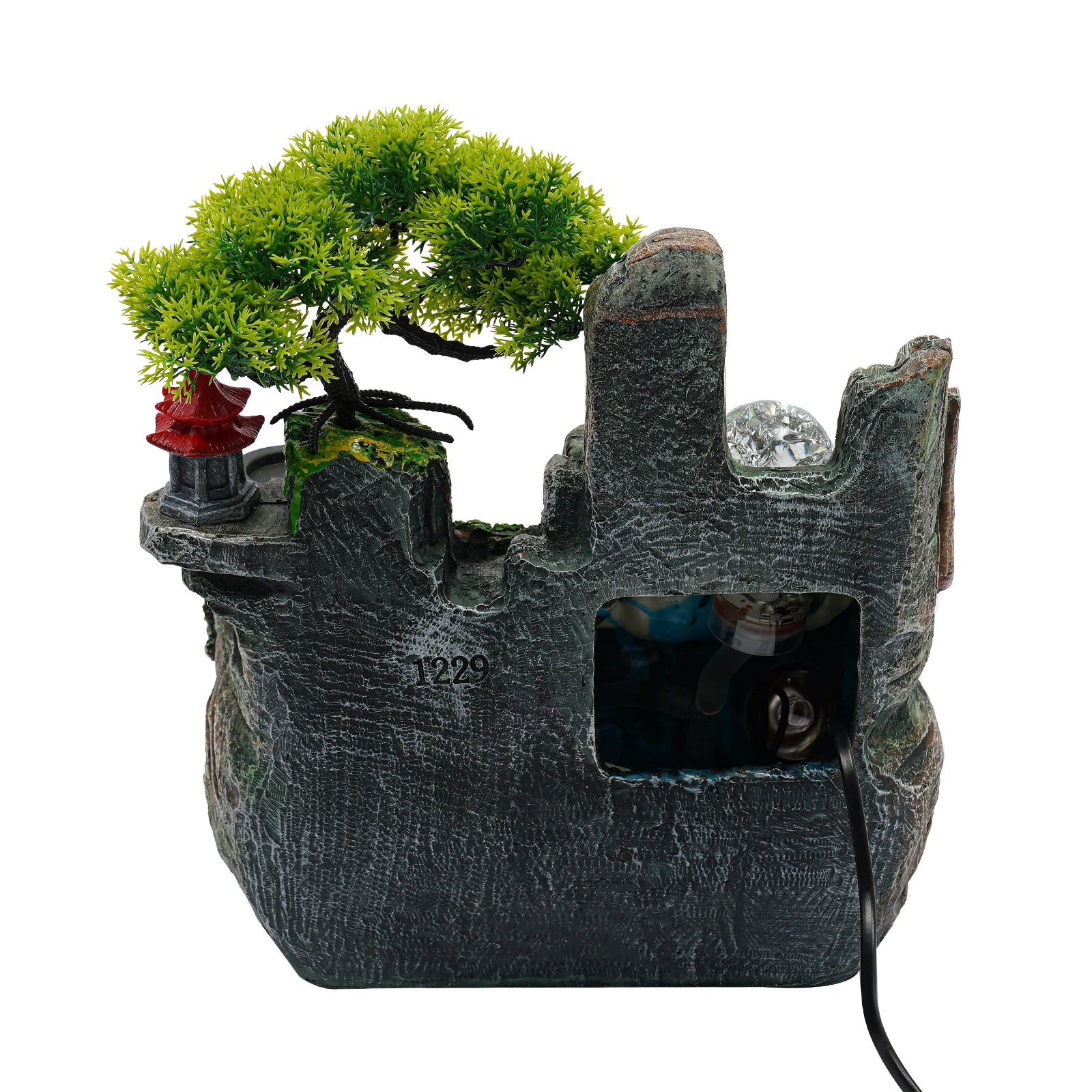 

Fountain Rockery Feng Shui Water Sound Fountain Desktop Indoor Waterfall Decor