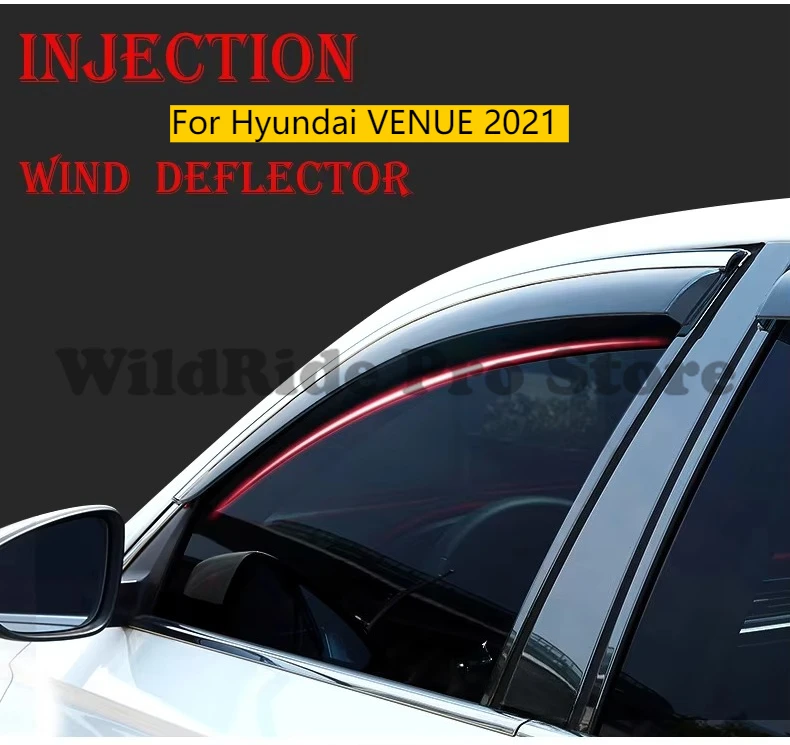 Car Accessories for Hyundai VENUE 2021 Rain Guard Weather Shield Wind Deflector Car Window Visor Sun Visor