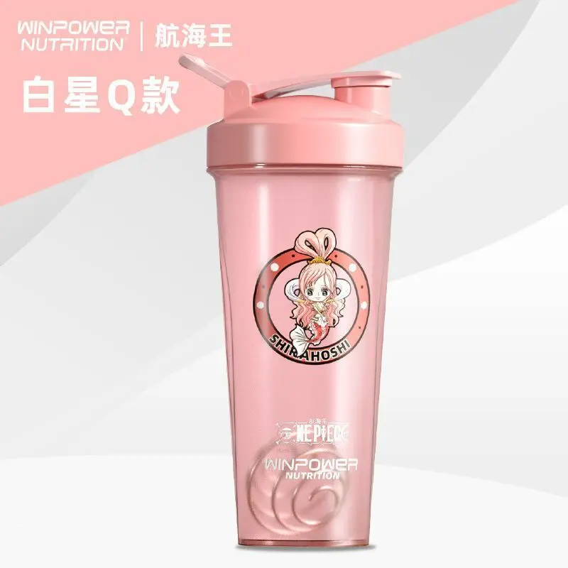 Genuine One Piece Sanji Nami Tony Tony Chopper Shirahoshi Roronoa Zoro Monkey D. Luffy Shaker Cup 800ML PP Anime Sport Bottle