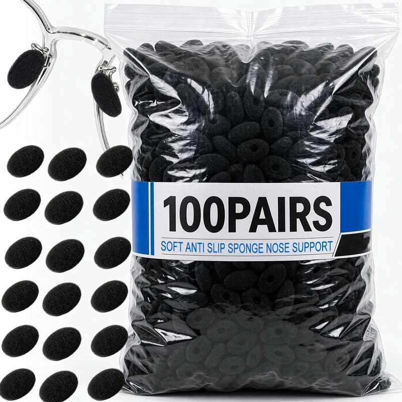 10-200Pcs Soft Sponge Anti Slip Nose Pads Cushion Glasses Nose Cover Protection for Eyeglasses Sunglasses Eyewear Accessories