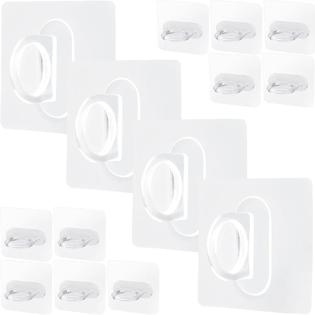 

30 Pcs Ring Sticky Hook Hooks for Hanging Clear Adhesive Spray Bottle Holder Hanger on Wall Water