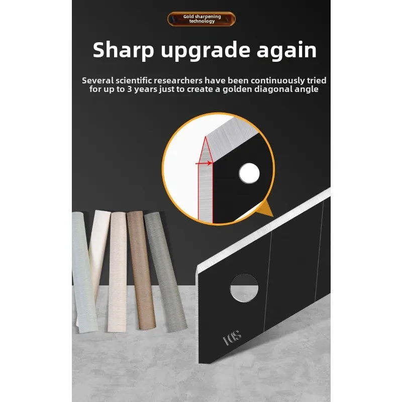 شفرات بديلة SDI للأعمال الفنية 30/60 درجة صغيرة 9 مم عالمية لسكاكين القطع القابلة للسحب والقرطاسية فائقة التحمل. #4