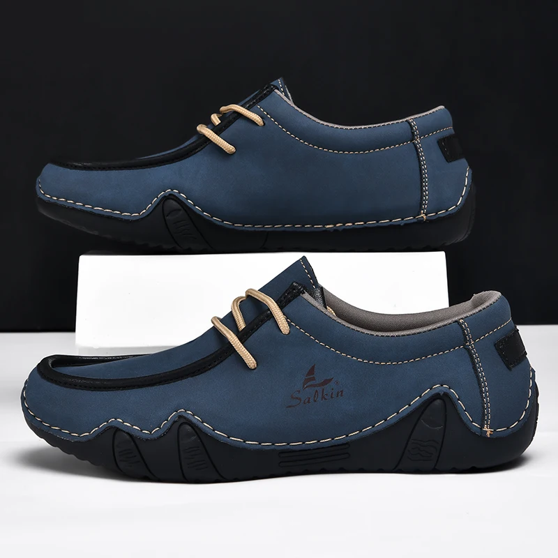 New Casual Shoes For Men Sneakers Handmade Soft Men Loafers Plus Size 39-48 Men Moccasins Lightweight Boat Footwear