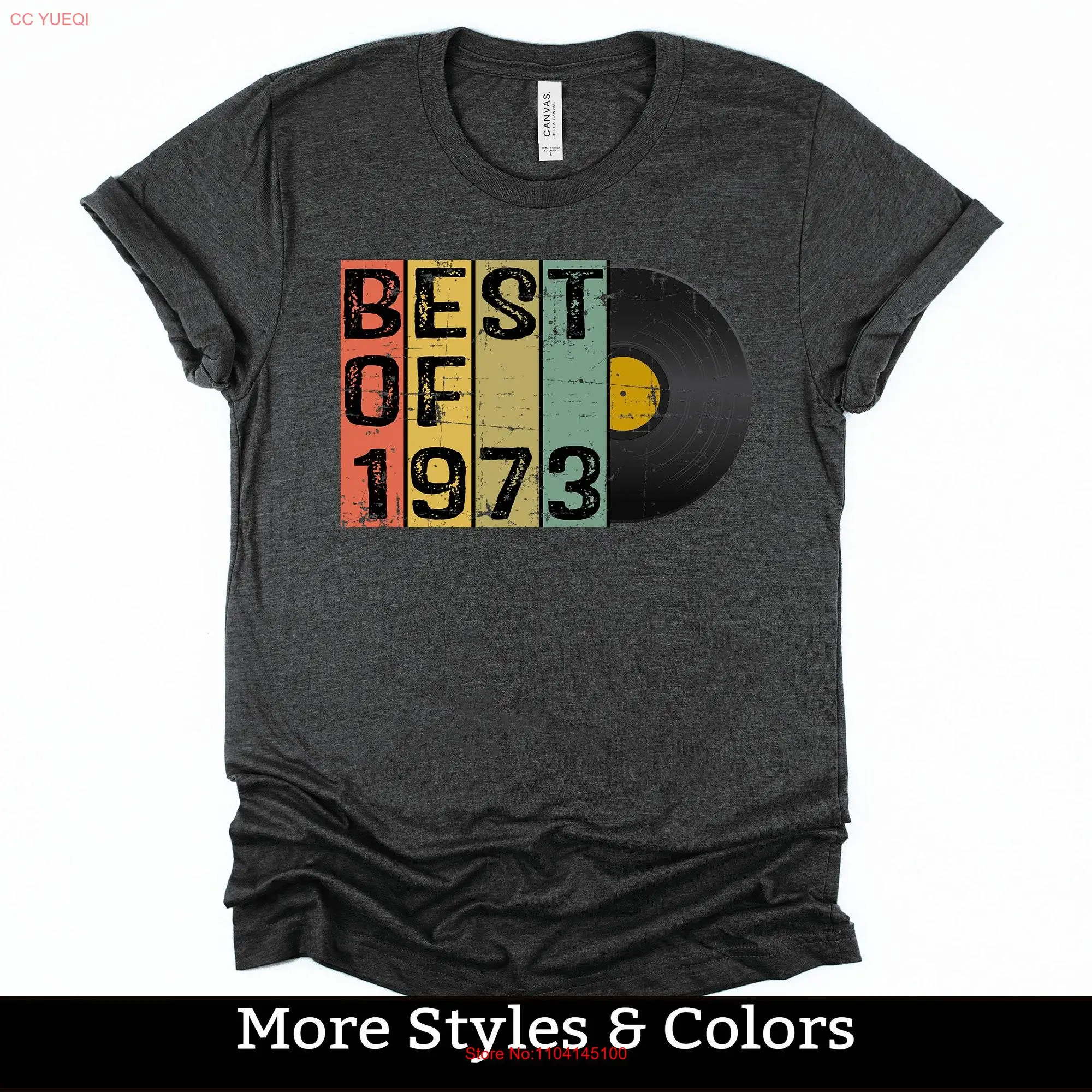 Best Of 1973 T Shirt 51st Birthday For 51 Years Old Fifty Bday First Party long or short sleeves