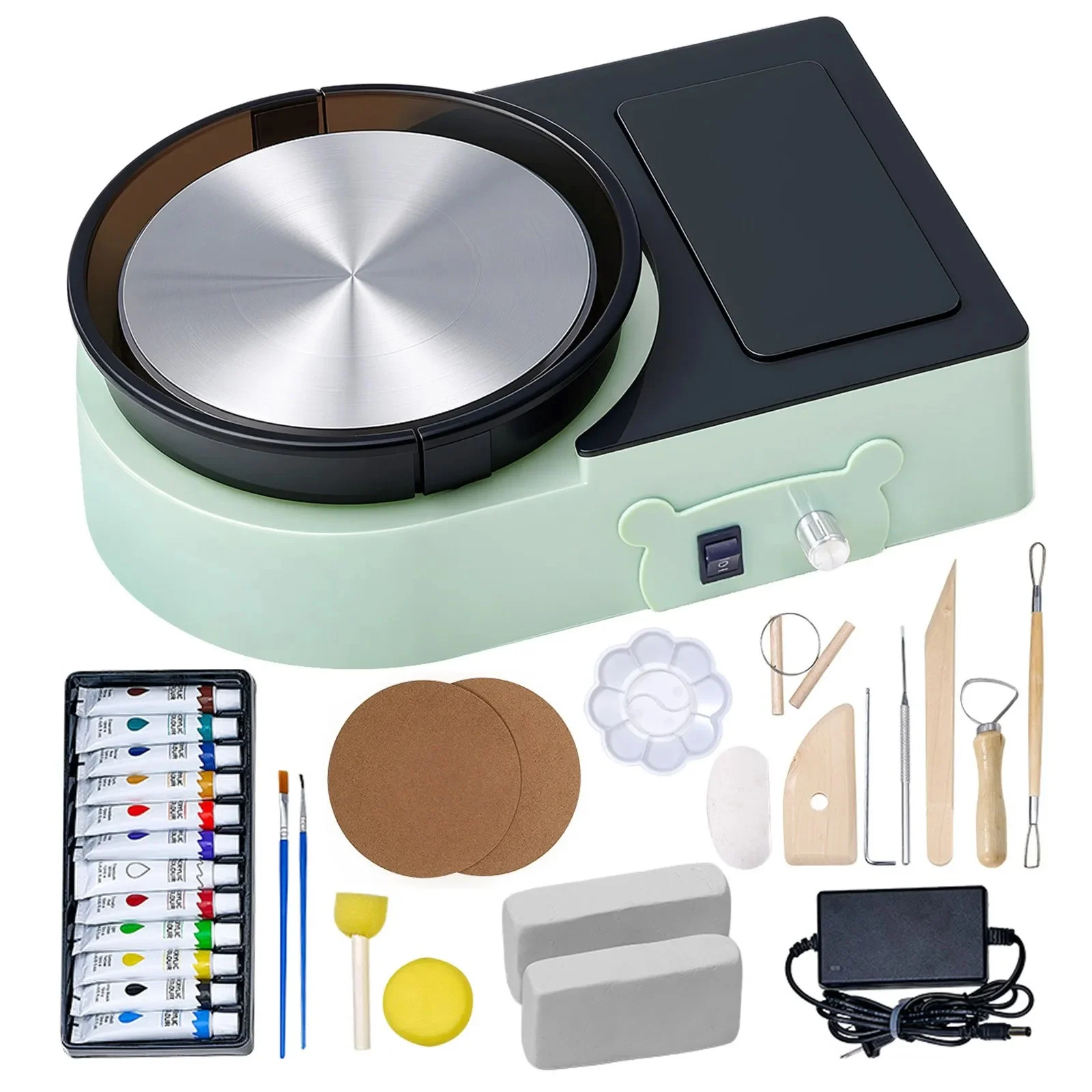 mini-tornio-per-ceramica-da-15cm-per-bambini-e-adulti-rotazione-avanti-e-indietro-velocita-regolabile-tornio-elettrico-da-30w-per-fai-da-te-domestico