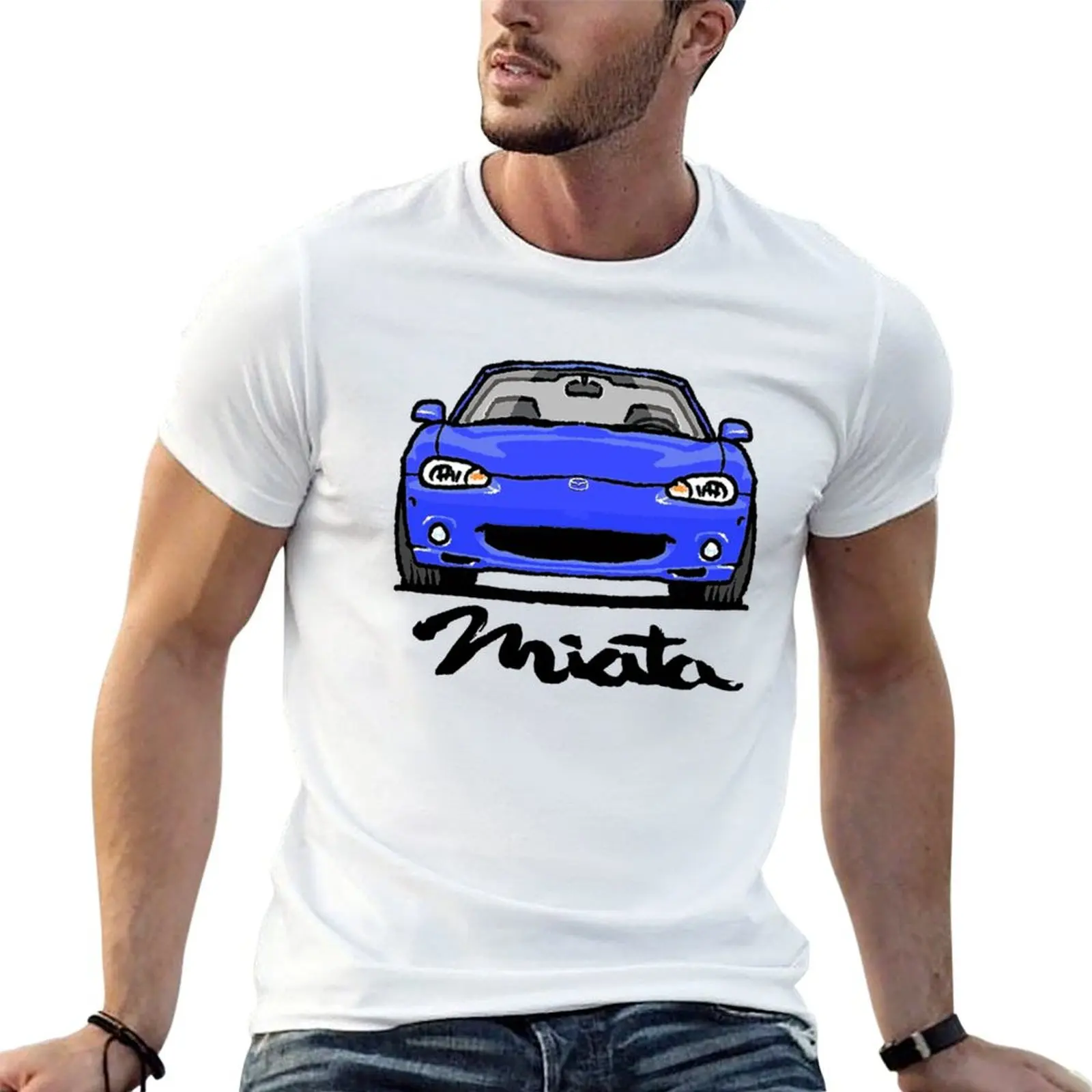

MX5 Miata NB -NB1 Blue T-Shirt man t shirt graphic cotton t shirts man 100% T-Shirt