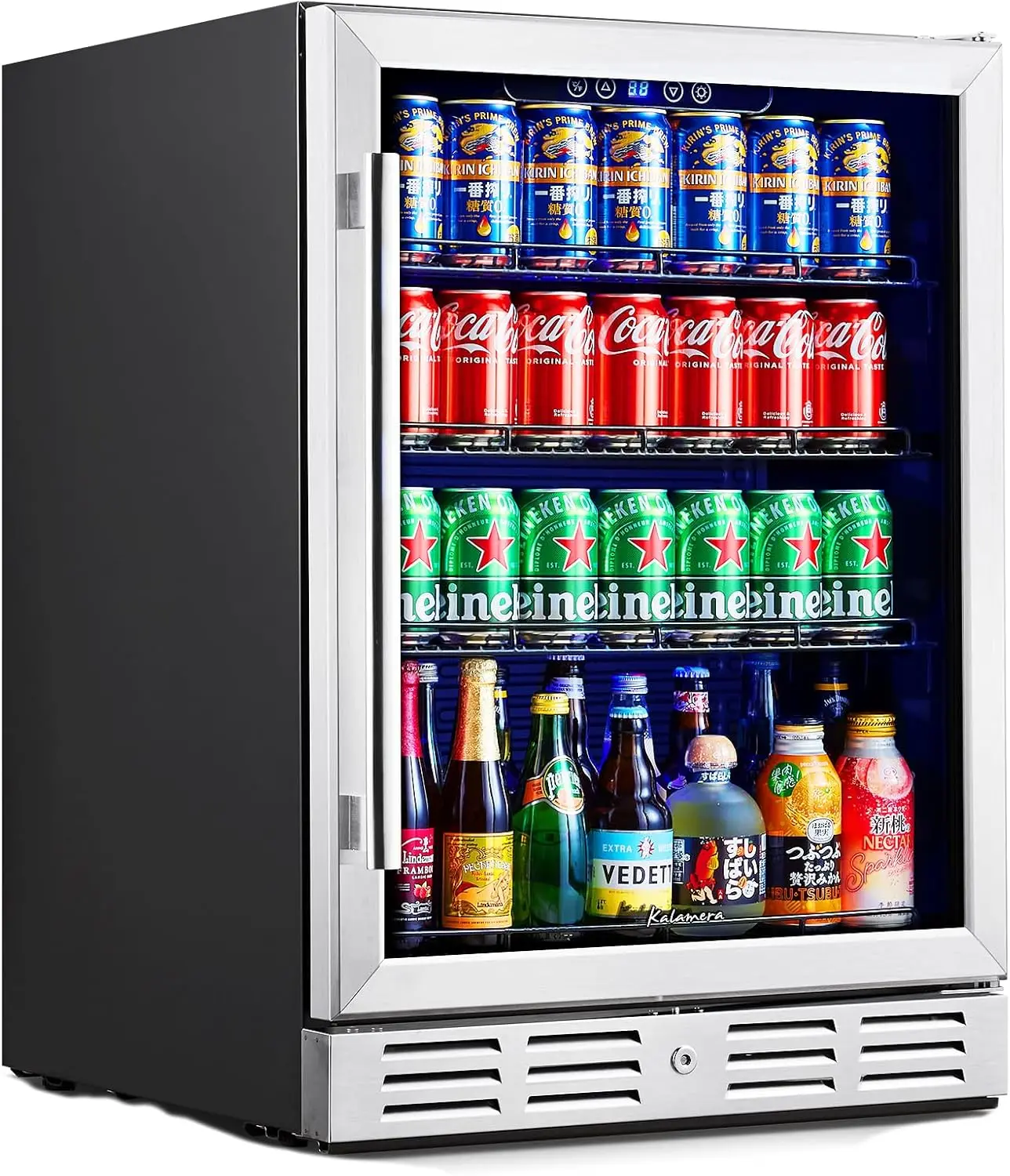 24 inch Beverage Refrigerator - 154 Cans Capacity Beverage Cooler- Fit Perfectly into 24