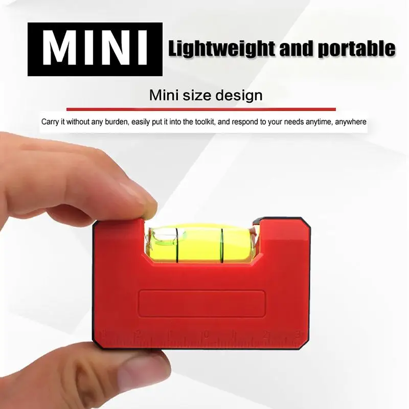 Mini Pocket Level Magnetic Horizontal Leveler Woodworking Portable Bubbles Ruler Level Inspection Tools Accessories Gift