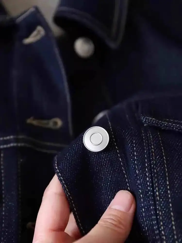 เสื้อผู้หญิงยีนส์สีน้ำเงินสไตล์เรโทร ทรงหลวม สบายๆ แฟชั่นฤดูใบไม้ร่วง กระดุมคลาสสิก