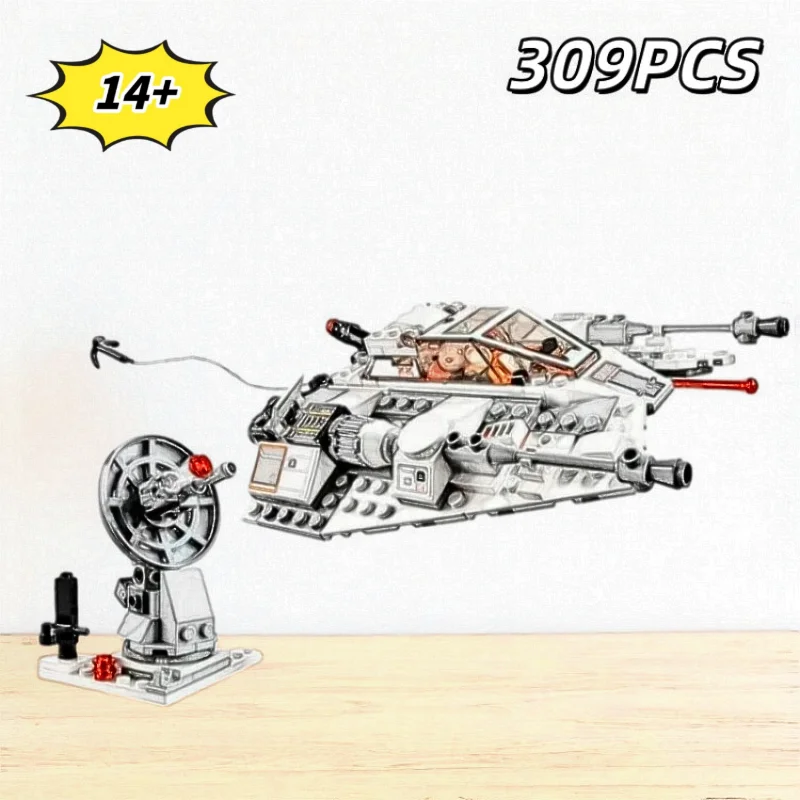 

Конструктор MOC 75259: Космический корабль-снеголыжник (Snowspeeders), модель из 333 деталей, игрушка, подарок на День рождения и Рождество