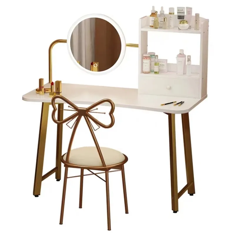 

TMJ-2172 Vanity Modern Large Mirrored Dressing Table Set LED