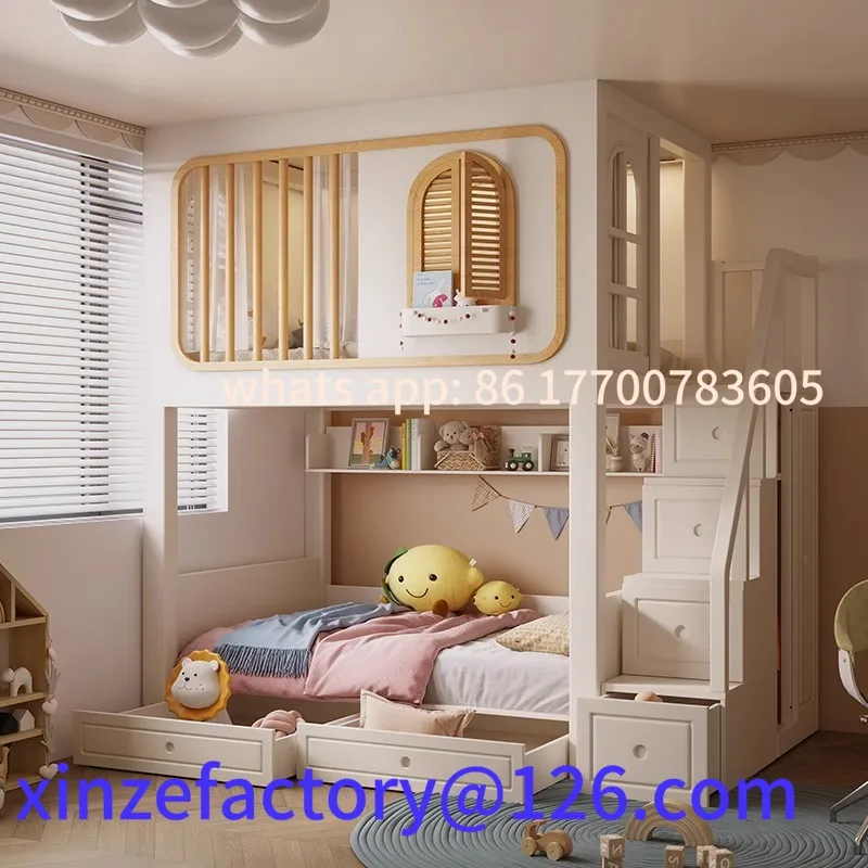 

Customizable Bunk Bed Upper and Lower Bed High Guardrail 1.2