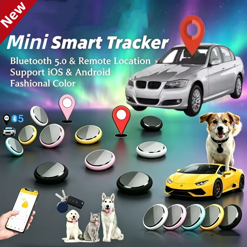 

Мини-GPS-трекер: Умное устройство для предотвращения потерь, напоминание о местоположении для домашних животных, сумок, кошельков. Bluetooth-трекер, AirTag-локатор для iOS и Android.