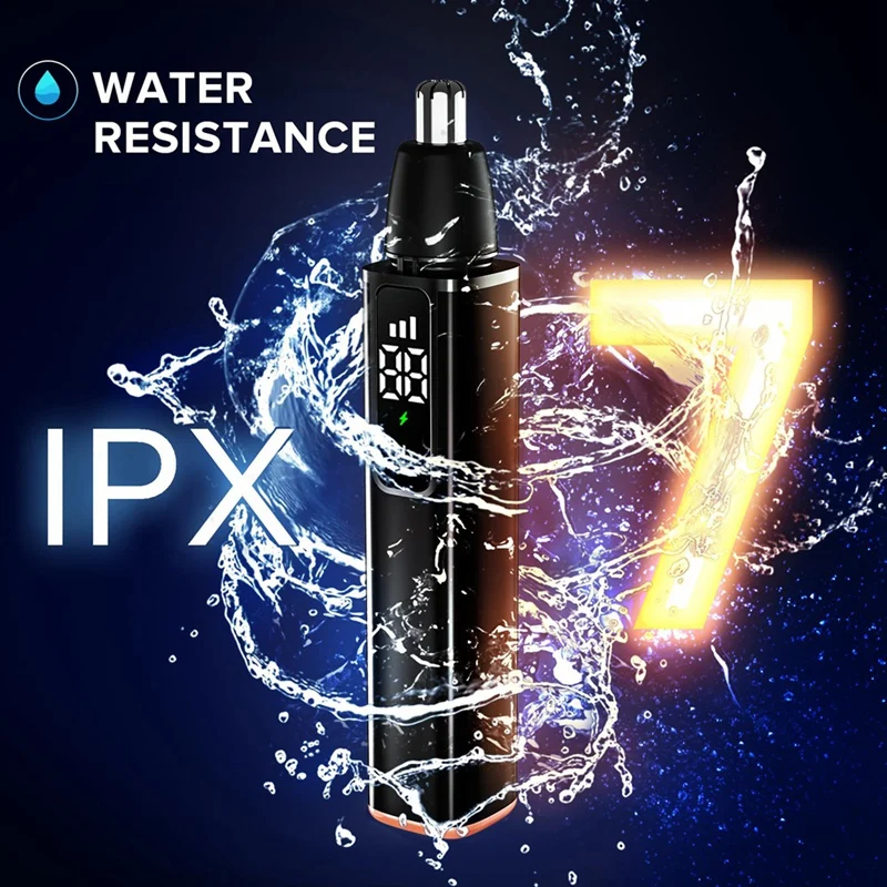 Nose Hair Trimmer For Men USB Rechargeable Ear Nose Hair Trimmer With LCD Display Professional Trimming Tool Durable Easy To Use