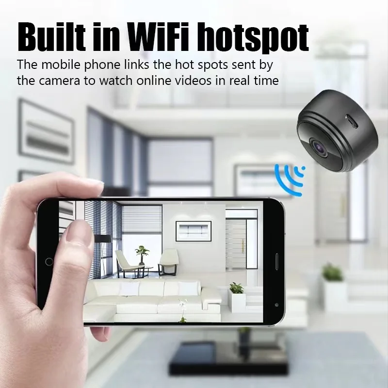 กล้องตรวจตรา Wi-Fi A9สำหรับบ้านและเสียงไร้สายกล้องวิดีโอ CCTV ความละเอียด HD 1080P จอภาพ IP Wi-Fi