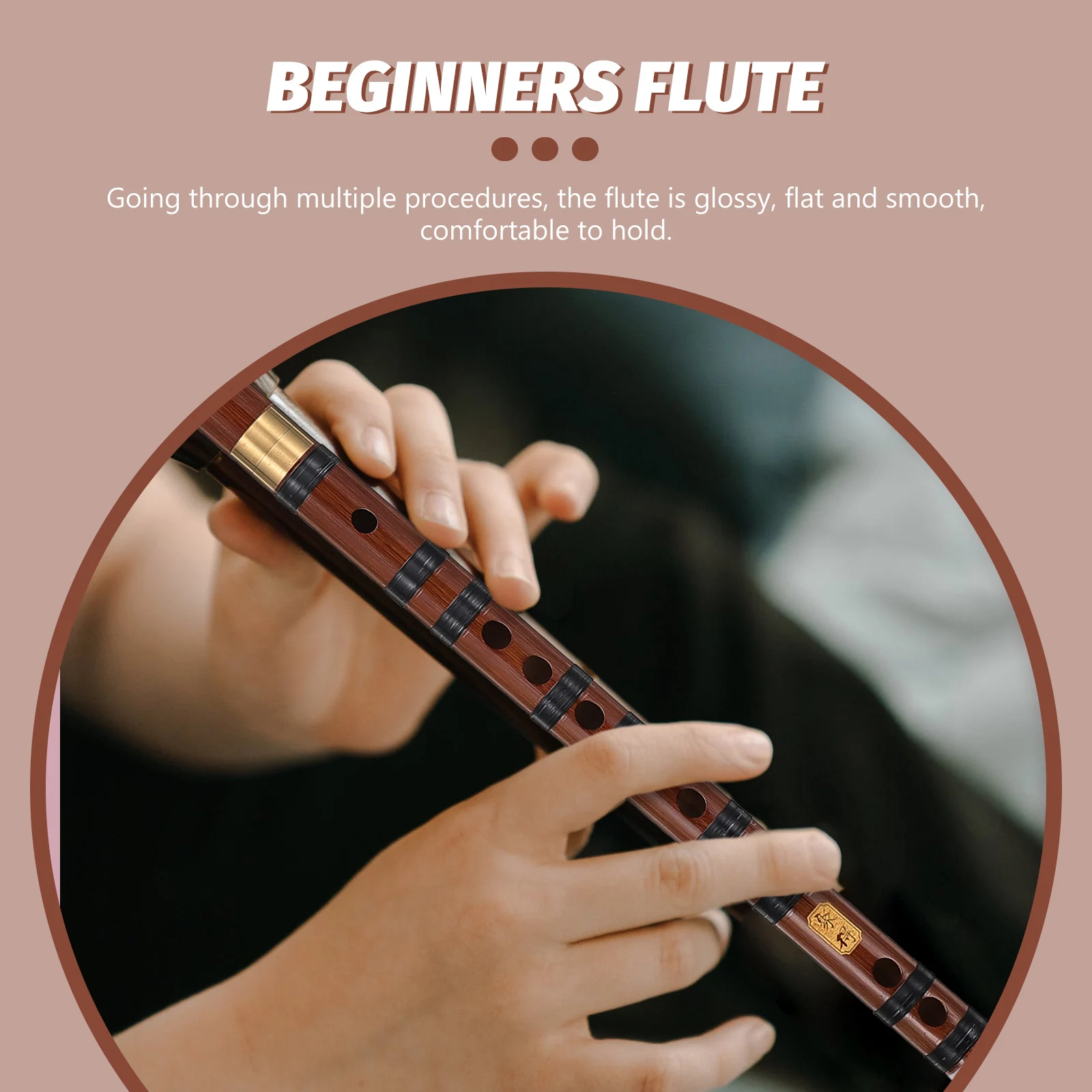 

Bamboo Flute Students Chinese Instrument Toy Kids Traditional Introductory Adults Child Durable Retro Practical Portable Flute