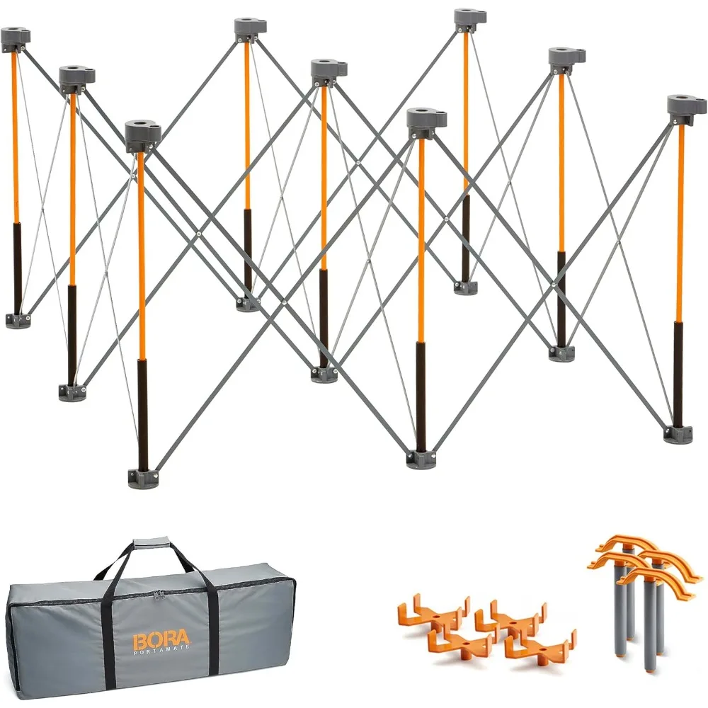 

Centipede 30in Folding Work Table Set - No Assembly 9-Strut Collapsible Table 3500lb Weight Limit