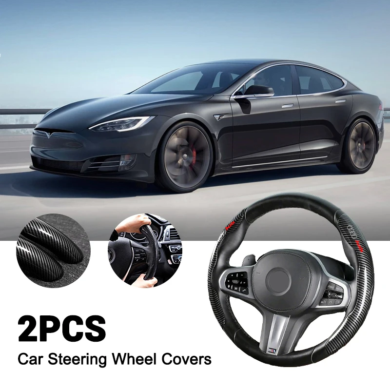Car Styling Steering Wheel Anti-slip Wheel Cover Protect For Audi Sline TT RS A4 B7 B8 B9 A3 8P 8V 8L A5 A6 C6 C5 C7 4F A1 A7 A8 view 4